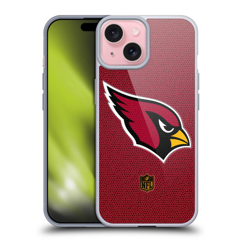 NFL Arizona Cardinals Logo Football Soft Gel Case for Apple iPhone 15