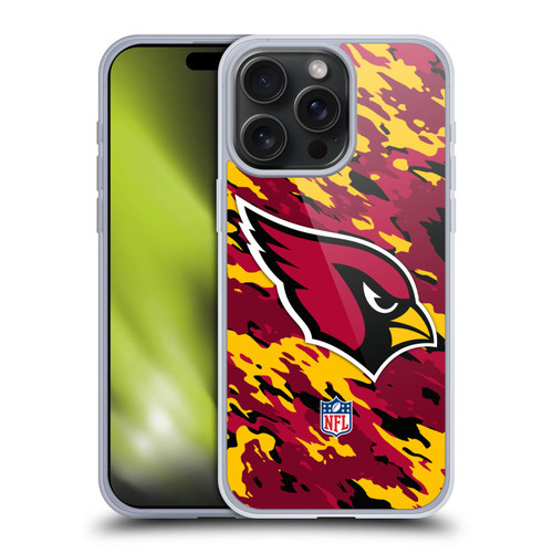 NFL Arizona Cardinals Logo Camou Soft Gel Case for Apple iPhone 15 Pro Max