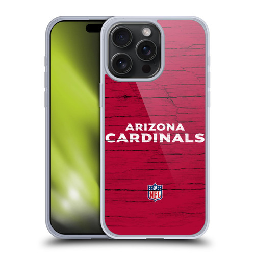 NFL Arizona Cardinals Logo Distressed Look Soft Gel Case for Apple iPhone 15 Pro Max