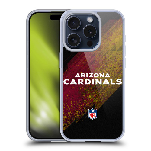 NFL Arizona Cardinals Logo Blur Soft Gel Case for Apple iPhone 15 Pro
