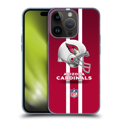 NFL Arizona Cardinals Logo Helmet Soft Gel Case for Apple iPhone 15 Pro