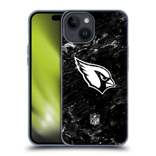 NFL Arizona Cardinals Artwork Marble Soft Gel Case for Apple iPhone 15