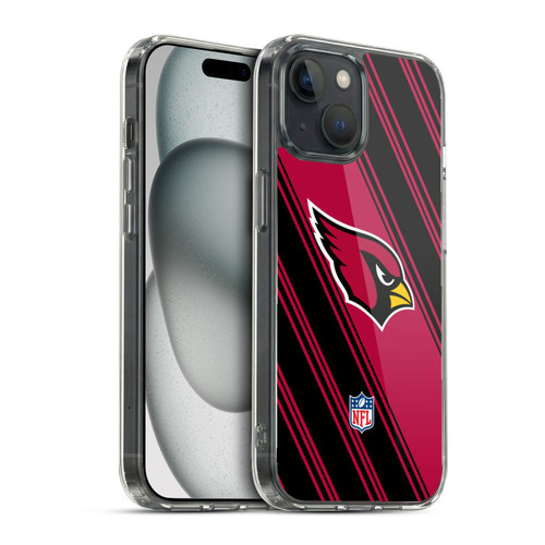 NFL Arizona Cardinals Artwork Stripes Soft Gel Case for Apple iPhone 15 & MagSafe