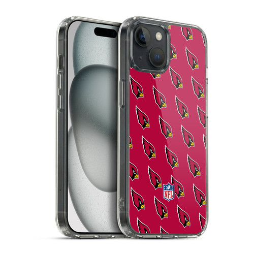 NFL Arizona Cardinals Artwork Patterns Soft Gel Case for Apple iPhone 15 Plus & MagSafe