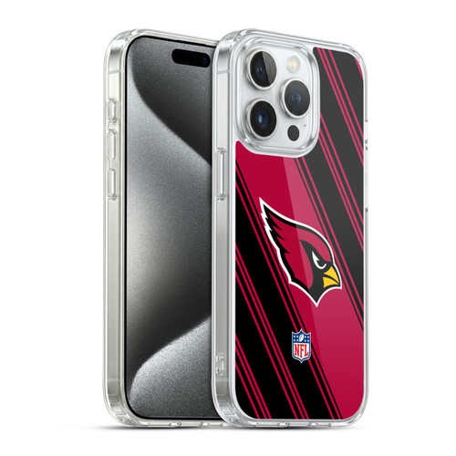 NFL Arizona Cardinals Artwork Stripes Soft Gel Case for Apple iPhone 15 Pro & MagSafe