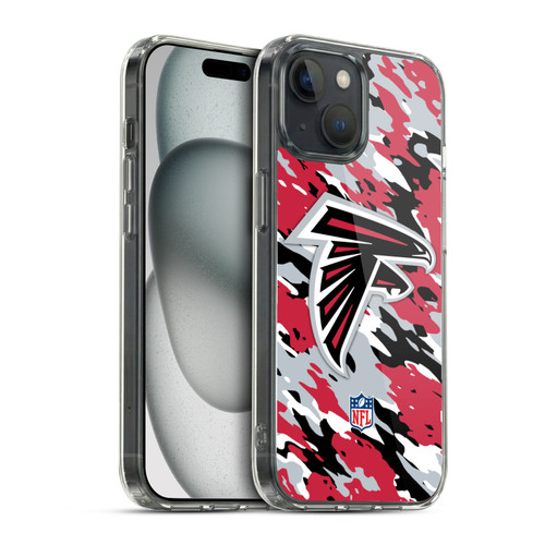 NFL Atlanta Falcons Logo Camou Soft Gel Case for Apple iPhone 15 & MagSafe