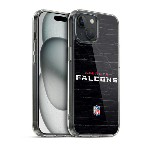 NFL Atlanta Falcons Logo Distressed Look Soft Gel Case for Apple iPhone 15 & MagSafe