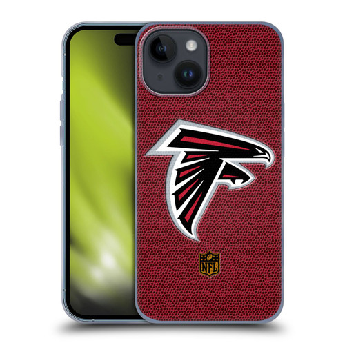 NFL Atlanta Falcons Logo Football Soft Gel Case for Apple iPhone 15