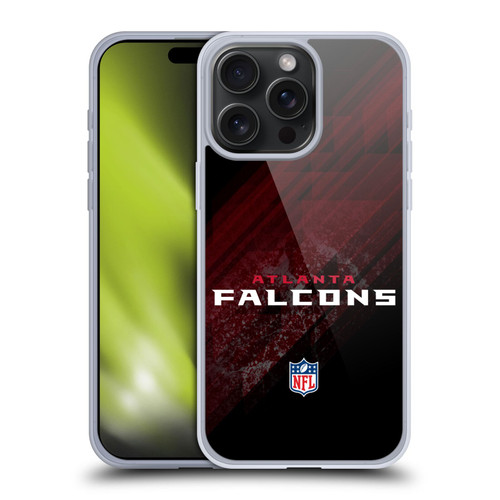 NFL Atlanta Falcons Logo Blur Soft Gel Case for Apple iPhone 15 Pro Max