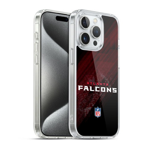 NFL Atlanta Falcons Logo Blur Soft Gel Case for Apple iPhone 15 Pro & MagSafe