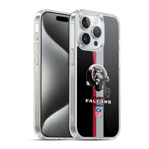NFL Atlanta Falcons Logo Helmet Soft Gel Case for Apple iPhone 15 Pro & MagSafe