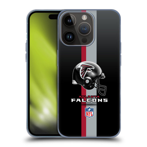 NFL Atlanta Falcons Logo Helmet Soft Gel Case for Apple iPhone 15 Pro