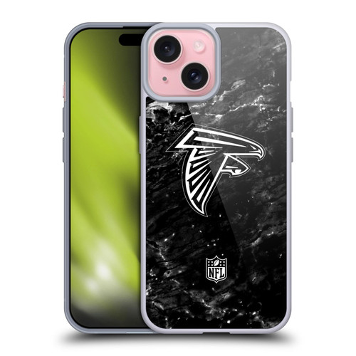 NFL Atlanta Falcons Artwork Marble Soft Gel Case for Apple iPhone 15