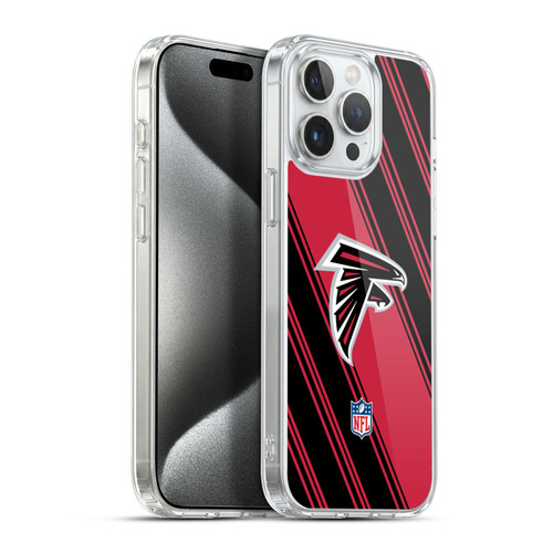 NFL Atlanta Falcons Artwork Stripes Soft Gel Case for Apple iPhone 15 Pro Max & MagSafe