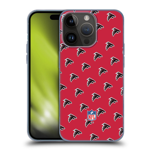NFL Atlanta Falcons Artwork Patterns Soft Gel Case for Apple iPhone 15 Pro