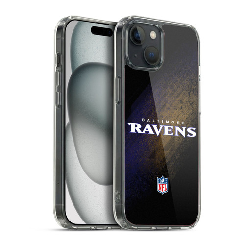 NFL Baltimore Ravens Logo Blur Soft Gel Case for Apple iPhone 15 Plus