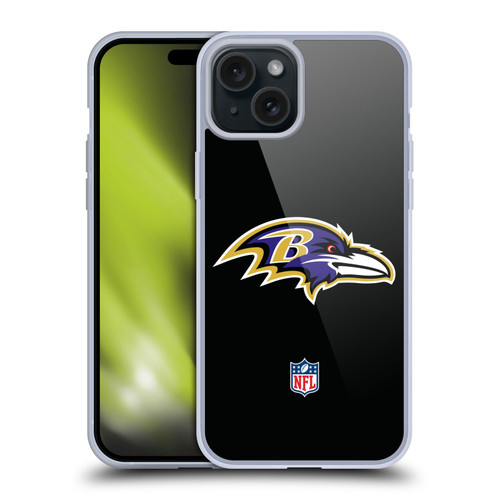 NFL Baltimore Ravens Logo Plain Soft Gel Case for Apple iPhone 15 Plus NFL Baltimore Ravens Logo Plain Soft Gel Case for Apple iPhone 15 Plus