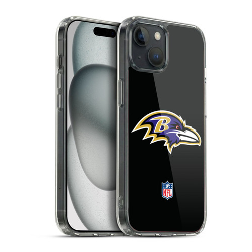 NFL Baltimore Ravens Logo Plain Soft Gel Case for Apple iPhone 15 Plus
