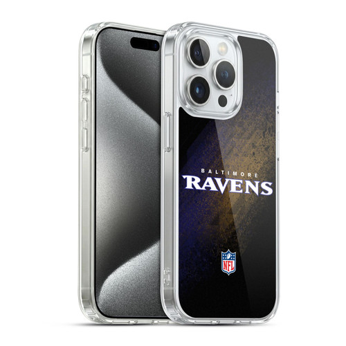 NFL Baltimore Ravens Logo Blur Soft Gel Case for Apple iPhone 15 Pro