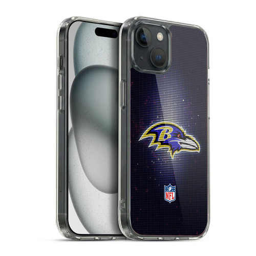 NFL Baltimore Ravens Artwork LED Soft Gel Case for Apple iPhone 15 Plus