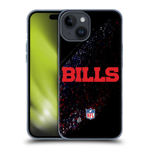 NFL Buffalo Bills Logo Blur Soft Gel Case for Apple iPhone 15