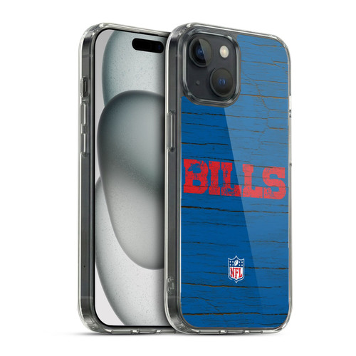 NFL Buffalo Bills Logo Distressed Look Soft Gel Case for Apple iPhone 15