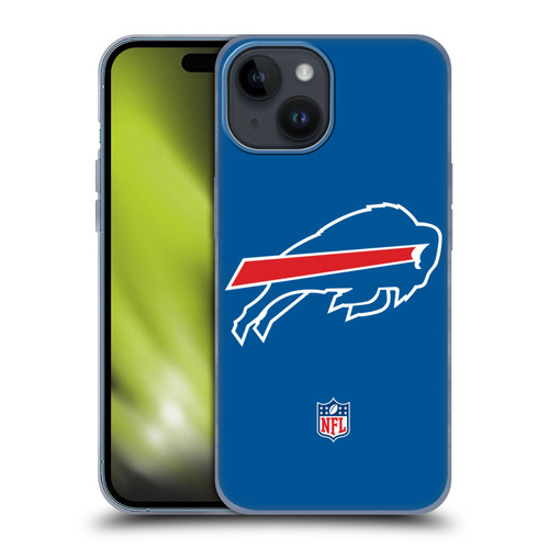 NFL Buffalo Bills Logo Plain Soft Gel Case for Apple iPhone 15