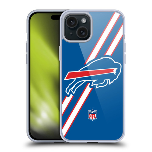 NFL Buffalo Bills Logo Stripes Soft Gel Case for Apple iPhone 15 Plus NFL Buffalo Bills Logo Stripes Soft Gel Case for Apple iPhone 15 Plus