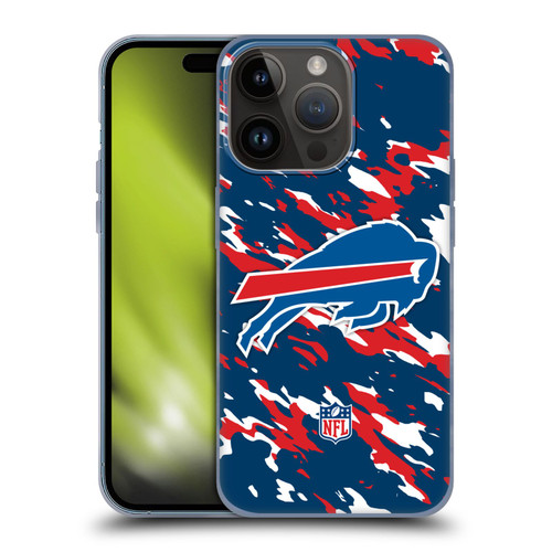 NFL Buffalo Bills Logo Camou Soft Gel Case for Apple iPhone 15 Pro