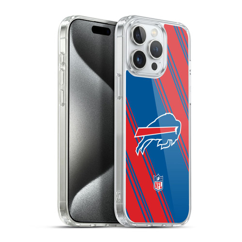 NFL Buffalo Bills Artwork Stripes Soft Gel Case for Apple iPhone 15 Pro Max