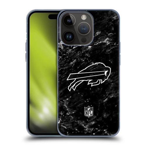 NFL Buffalo Bills Artwork Marble Soft Gel Case for Apple iPhone 15 Pro