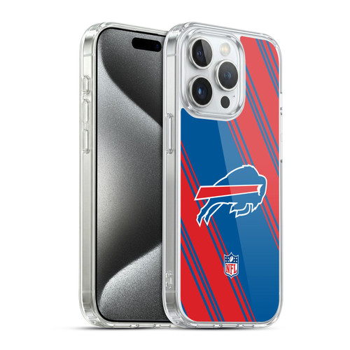 NFL Buffalo Bills Artwork Stripes Soft Gel Case for Apple iPhone 15 Pro