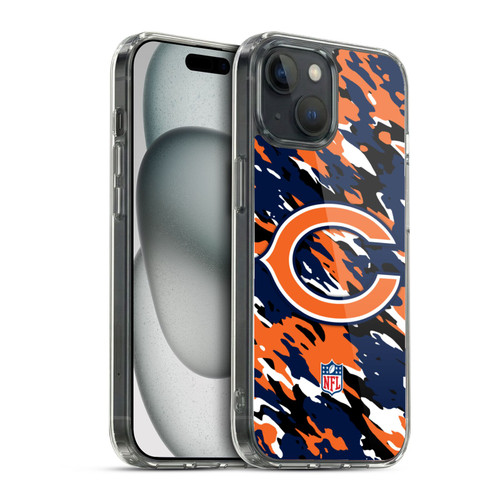 NFL Chicago Bears Logo Camou Soft Gel Case for Apple iPhone 15