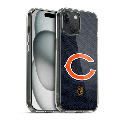 NFL Chicago Bears Logo Football Soft Gel Case for Apple iPhone 15
