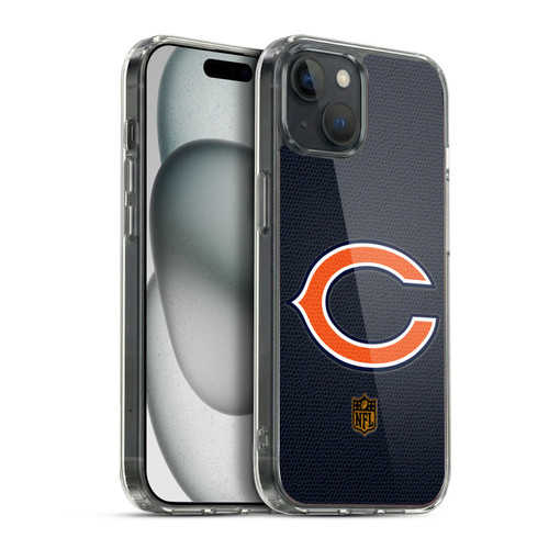 NFL Chicago Bears Logo Football Soft Gel Case for Apple iPhone 15 Plus
