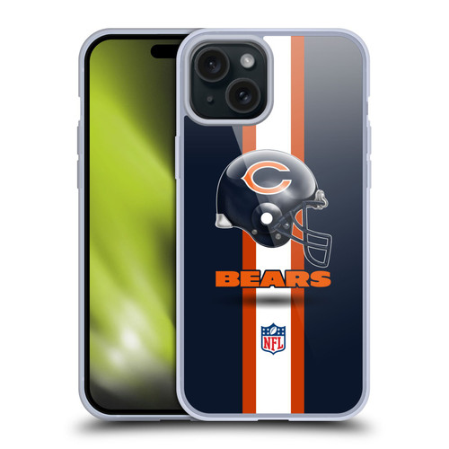NFL Chicago Bears Logo Helmet Soft Gel Case for Apple iPhone 15 Plus NFL Chicago Bears Logo Helmet Soft Gel Case for Apple iPhone 15 Plus