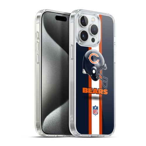 NFL Chicago Bears Logo Helmet Soft Gel Case for Apple iPhone 15 Pro Max