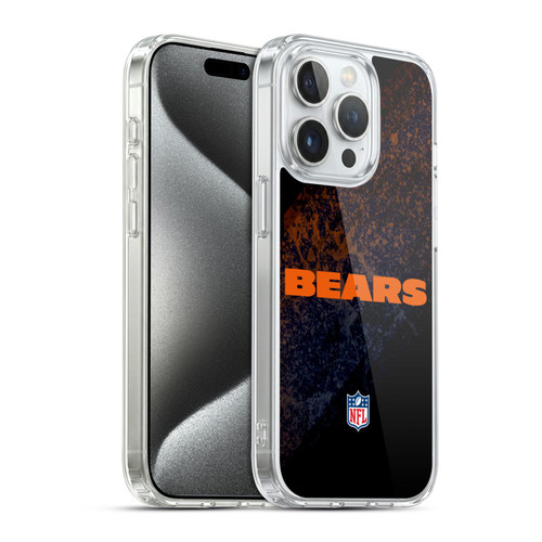 NFL Chicago Bears Logo Blur Soft Gel Case for Apple iPhone 15 Pro