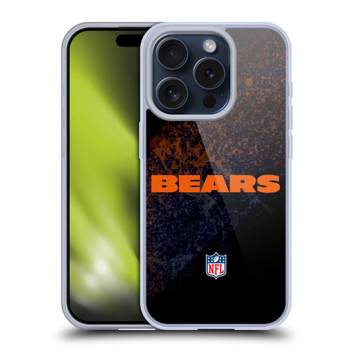 NFL Chicago Bears Logo Blur Soft Gel Case for Apple iPhone 15 Pro