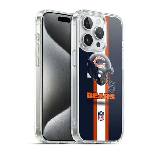 NFL Chicago Bears Logo Helmet Soft Gel Case for Apple iPhone 15 Pro