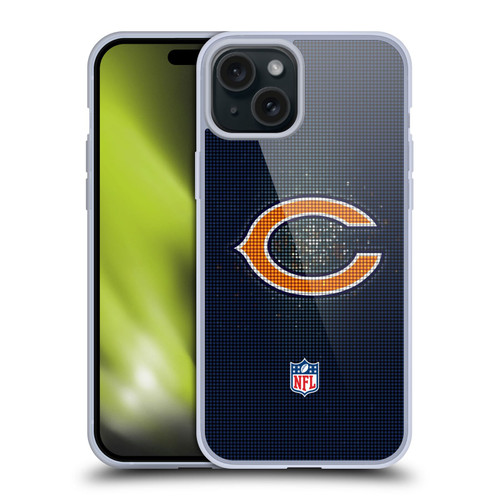 NFL Chicago Bears Artwork LED Soft Gel Case for Apple iPhone 15 Plus