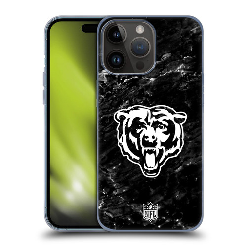 NFL Chicago Bears Artwork Marble Soft Gel Case for Apple iPhone 15 Pro Max