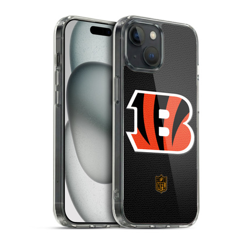 NFL Cincinnati Bengals Logo Football Soft Gel Case for Apple iPhone 15 & MagSafe