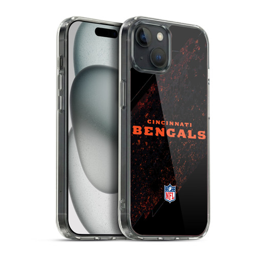 NFL Cincinnati Bengals Logo Blur Soft Gel Case for Apple iPhone 15 Plus & MagSafe