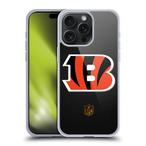 NFL Cincinnati Bengals Logo Football Soft Gel Case for Apple iPhone 15 Pro Max