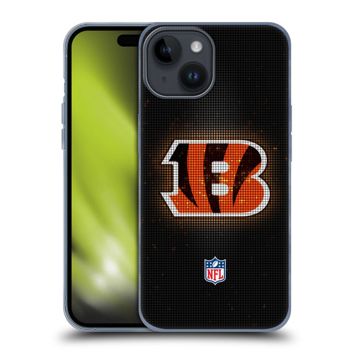 NFL Cincinnati Bengals Artwork LED Soft Gel Case for Apple iPhone 15
