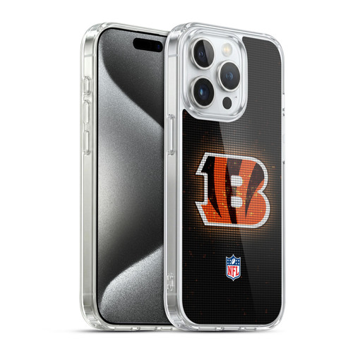 NFL Cincinnati Bengals Artwork LED Soft Gel Case for Apple iPhone 15 Pro & MagSafe