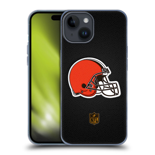 NFL Cleveland Browns Logo Football Soft Gel Case for Apple iPhone 15