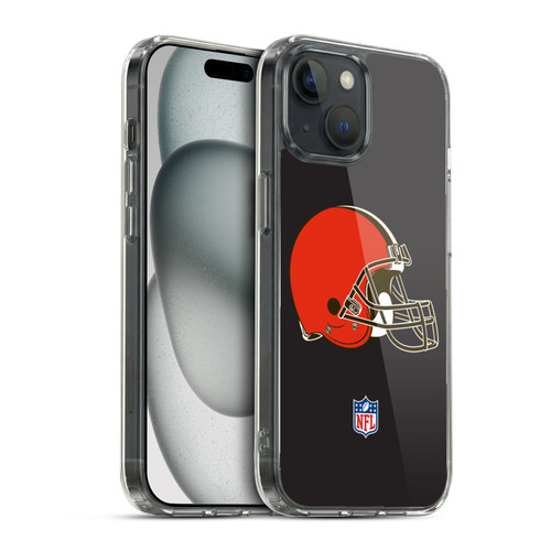 NFL Cleveland Browns Logo Plain Soft Gel Case for Apple iPhone 15 & MagSafe