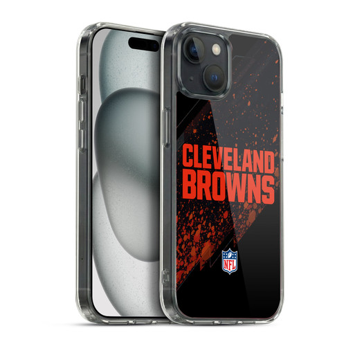 NFL Cleveland Browns Logo Blur Soft Gel Case for Apple iPhone 15 Plus & MagSafe